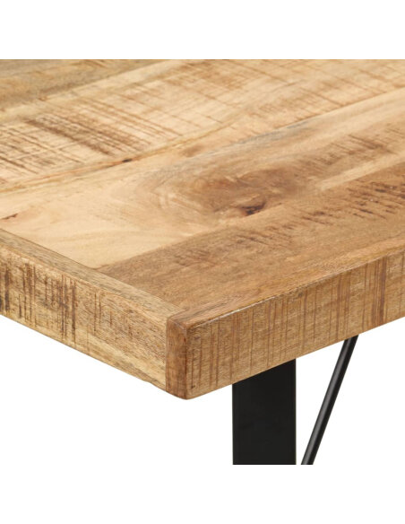 Table de bar style Industriel en bois de manguier et fer 110 x 55 x 107 cm {attributes} Table de bar style Industriel en bois de manguier et fer 110 x 55 x 107 cm {attributes}