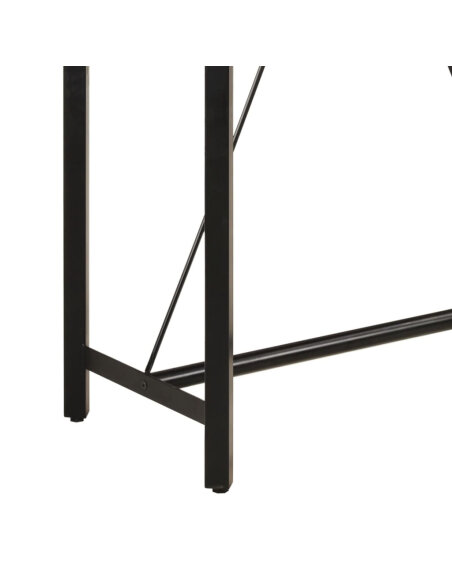 Table de bar style Industriel en bois de manguier et fer 110 x 55 x 107 cm {attributes} Table de bar style Industriel en bois de manguier et fer 110 x 55 x 107 cm {attributes}