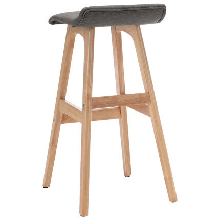 Tabourets de bar en lot de 2 en tissu Gris