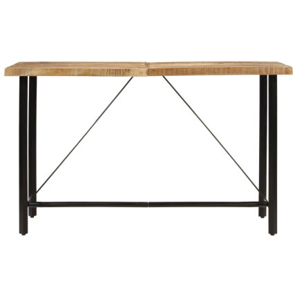 Table de bar style Industriel en bois de manguier et fer 180 x 70 x 107 cm {attributes}