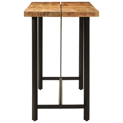 Table de bar style Industriel en bois de manguier et fer 180 x 70 x 107 cm {attributes}