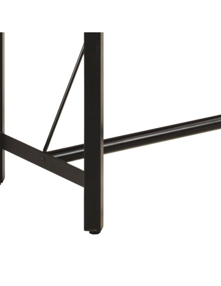 Table de bar style Industriel en bois de manguier et fer 180 x 70 x 107 cm {attributes} Table de bar style Industriel en bois de manguier et fer 180 x 70 x 107 cm {attributes}