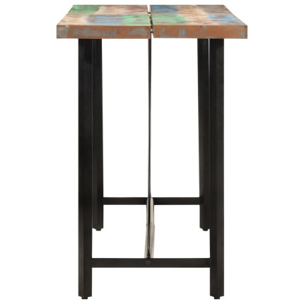 Table de bar style Industriel en bois massif de récupération et fer Multicolore 150x70x107 cm {attributes}