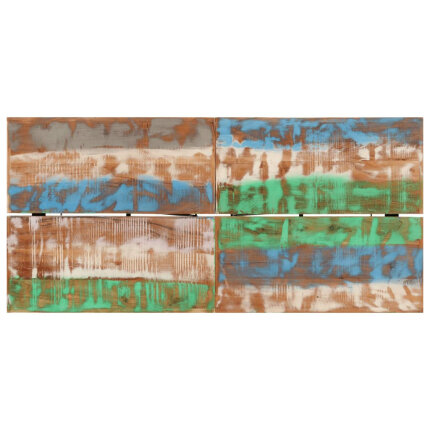 Table de bar style Industriel en bois massif de récupération et fer Multicolore 150x70x107 cm {attributes}