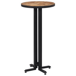 Table de bar style Industriel en bois de teck massif de récupération Noir 55x110 cm {attributes} 2
