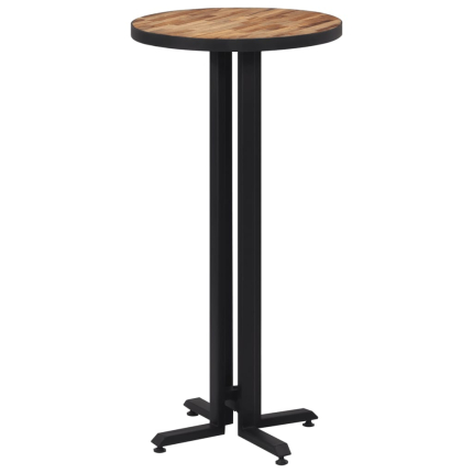 Table de bar style Industriel en bois de teck massif de récupération Noir 55x110 cm {attributes}