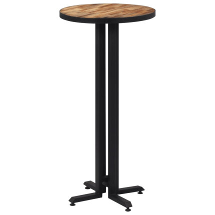 Table de bar style Industriel en bois de teck massif de récupération Noir 55x110 cm {attributes}