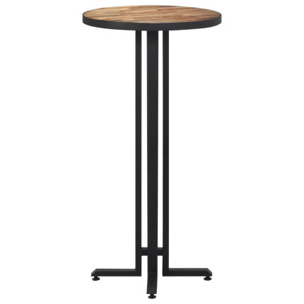 Table de bar style Industriel en bois de teck massif de récupération Noir 55x110 cm {attributes}