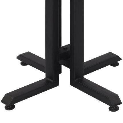 Table de bar style Industriel en bois de teck massif de récupération Noir 55x110 cm {attributes}