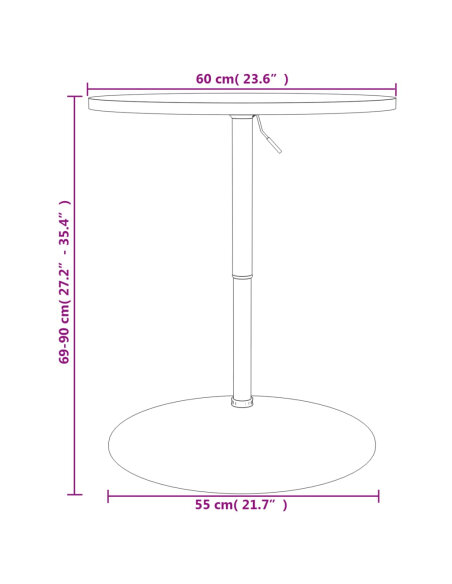 Table de bar style Industriel en bois et acier Noir 60 x 60 x 90 cm {attributes}