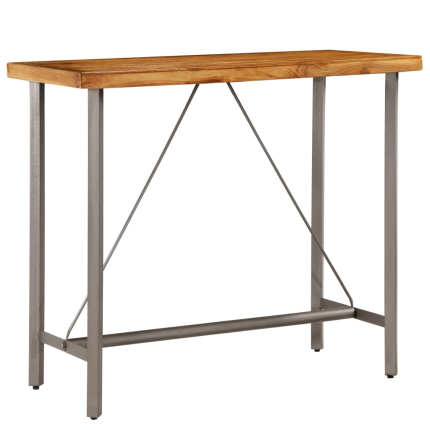 Table de bar style Industriel En bois de teck massif recyclé 120 x 58 x 106 cm {attributes}