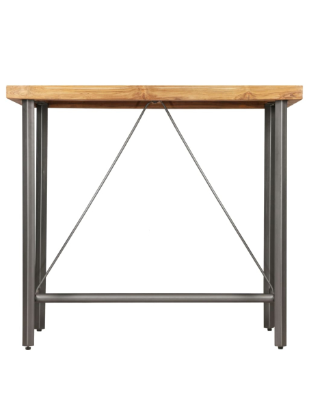 Table de bar style Industriel En bois de teck massif recyclé 120 x 58 x 106 cm {attributes}