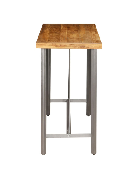 Table de bar style Industriel En bois de teck massif recyclé 120 x 58 x 106 cm {attributes}