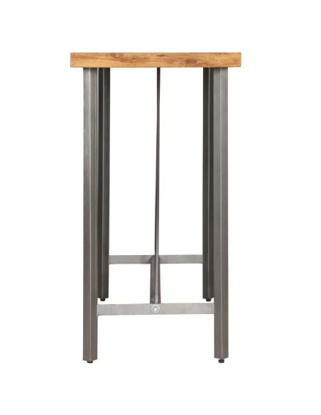 Table de bar style Industriel En bois de teck massif recyclé 120 x 58 x 106 cm {attributes}