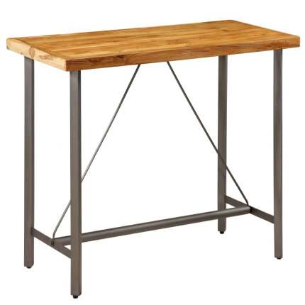 Table de bar style Industriel En bois de teck massif recyclé 120 x 58 x 106 cm {attributes}