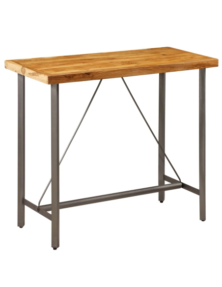 Table de bar style Industriel En bois de teck massif recyclé 120 x 58 x 106 cm {attributes}