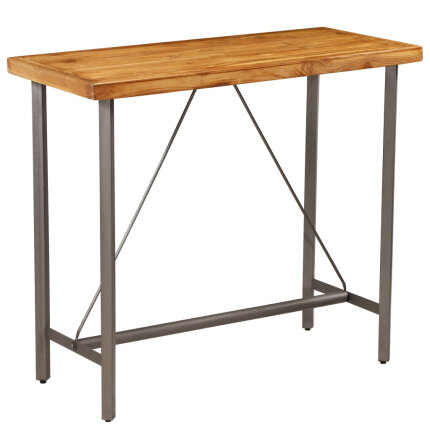 Table de bar style Industriel En bois de teck massif recyclé 120 x 58 x 106 cm {attributes}