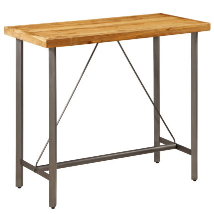 Table de bar style Industriel En bois de teck massif recyclé 120 x 58 x 106 cm {attributes}