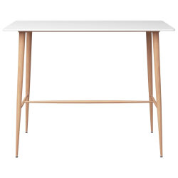 Table de bar en métal et bois Blanc 120x60x105 cm {attributes} 2