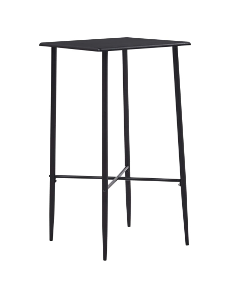 Table de bar style Industriel en bois mdf Noir 60x60x111 cm {attributes}