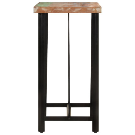 Table de bar style Industriel en bois massif de récupération et fer Multicolore 55 x 55 x 107 cm {attributes}