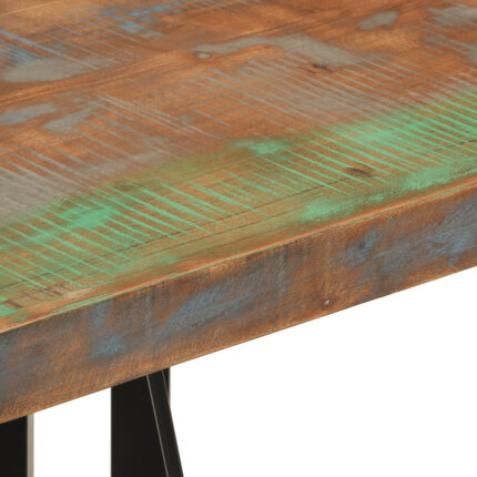 Table de bar style Industriel en bois massif de récupération et fer Multicolore 55 x 55 x 107 cm {attributes}