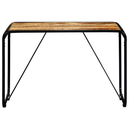 Table à manger Style Industriel en bois de manguier massif brut 118 x 60 x 76 cm {attributes}