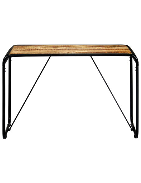 Table à manger Style Industriel en bois de manguier massif brut 118 x 60 x 76 cm {attributes} Table à manger Style Industriel en bois de manguier massif brut 118 x 60 x 76 cm {attributes}