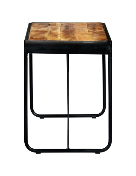 Table à manger Style Industriel en bois de manguier massif brut 118 x 60 x 76 cm {attributes} Table à manger Style Industriel en bois de manguier massif brut 118 x 60 x 76 cm {attributes}