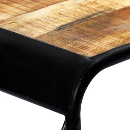 Table à manger Style Industriel en bois de manguier massif brut 118 x 60 x 76 cm {attributes}