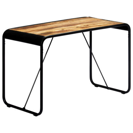 Table à manger Style Industriel en bois de manguier massif brut 118 x 60 x 76 cm {attributes}