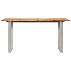 Table salle à manger Style Industriel en bois d'acacia 154 x 80 x 76 cm {attributes} 2