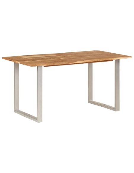 Table salle à manger Style Industriel en bois d'acacia 154 x 80 x 76 cm {attributes}