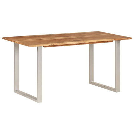 Table salle à manger Style Industriel en bois d'acacia 154 x 80 x 76 cm {attributes}