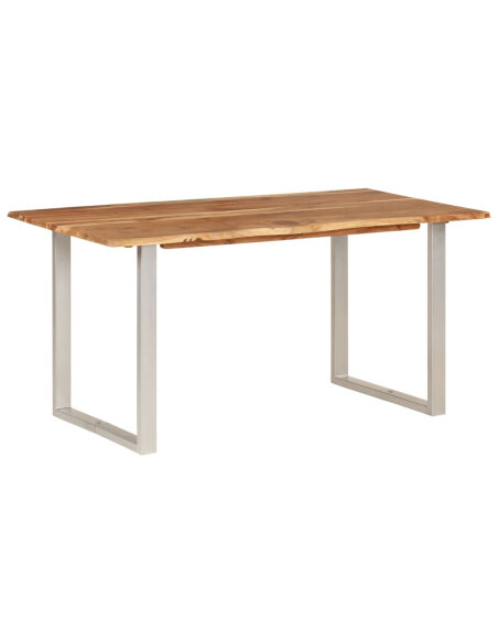 Table salle à manger Style Industriel en bois d'acacia 154 x 80 x 76 cm {attributes}