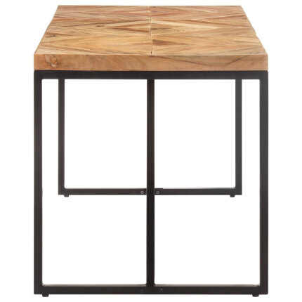 Table à manger Style Industriel en bois massif d'acacia et de manguier 160 x 70 x 76 cm {attributes}