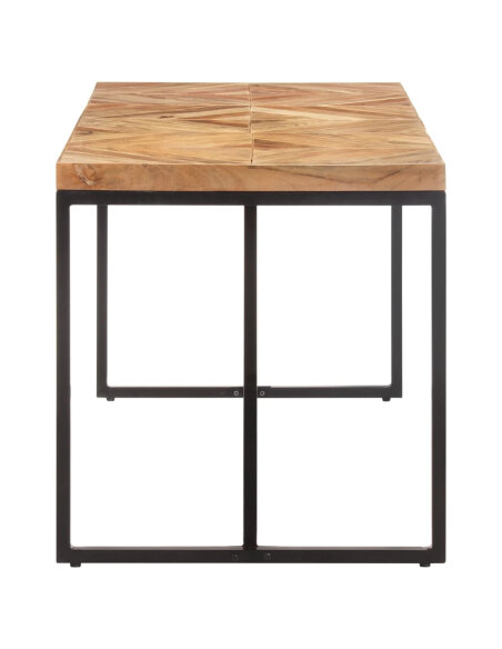 Table à manger Style Industriel en bois massif d'acacia et de manguier 160 x 70 x 76 cm {attributes} Table à manger Style Industriel en bois massif d'acacia et de manguier 160 x 70 x 76 cm {attributes}