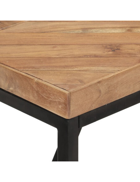 Table à manger Style Industriel en bois massif d'acacia et de manguier 160 x 70 x 76 cm {attributes} Table à manger Style Industriel en bois massif d'acacia et de manguier 160 x 70 x 76 cm {attributes}