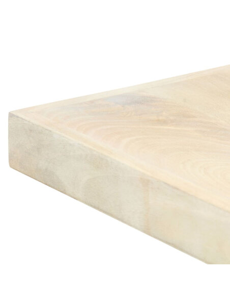 Table salle à manger Style Industriel en bois de manguier massif Blanc 200 x 100 x 75 cm {attributes} Table salle à manger Style Industriel en bois de manguier massif Blanc 200 x 100 x 75 cm {attributes}