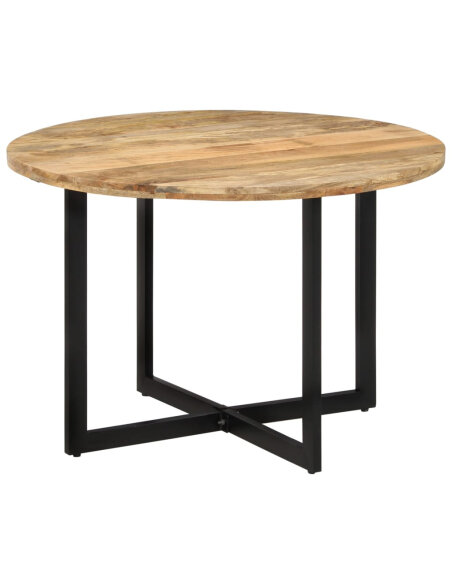 Table à manger Style Industriel en bois de manguier massif 110 x 75 cm {attributes} Table à manger Style Industriel en bois de manguier massif 110 x 75 cm {attributes}