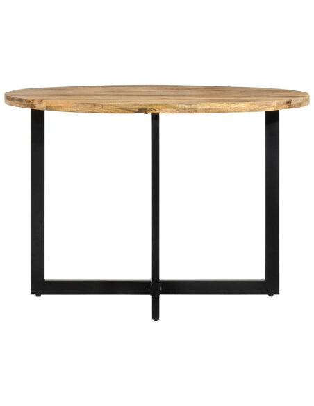 Table à manger Style Industriel en bois de manguier massif 110 x 75 cm {attributes} Table à manger Style Industriel en bois de manguier massif 110 x 75 cm {attributes}