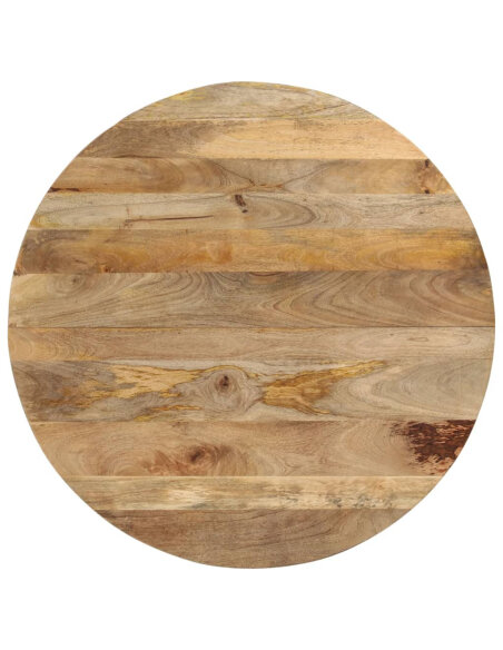 Table à manger Style Industriel en bois de manguier massif 110 x 75 cm {attributes} Table à manger Style Industriel en bois de manguier massif 110 x 75 cm {attributes}