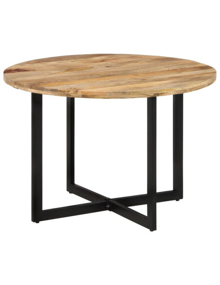 Table à manger Style Industriel en bois de manguier massif 110 x 75 cm {attributes} Table à manger Style Industriel en bois de manguier massif 110 x 75 cm {attributes}