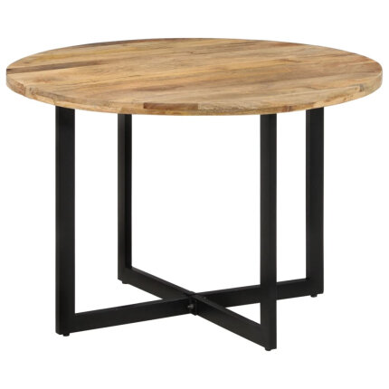 Table à manger Style Industriel en bois de manguier massif 110 x 75 cm {attributes}