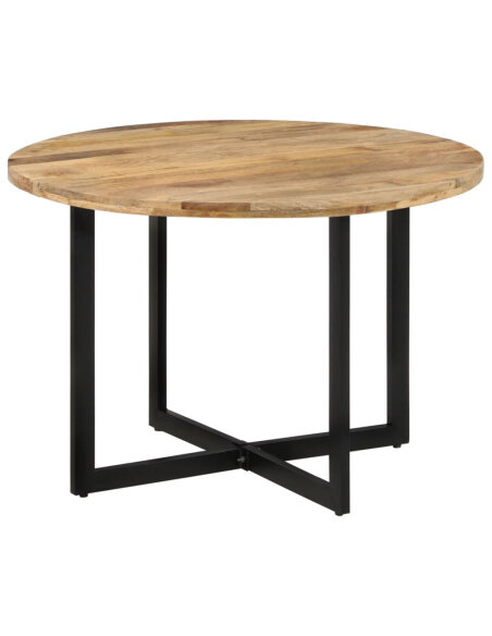 Table à manger Style Industriel en bois de manguier massif 110 x 75 cm {attributes} Table à manger Style Industriel en bois de manguier massif 110 x 75 cm {attributes}
