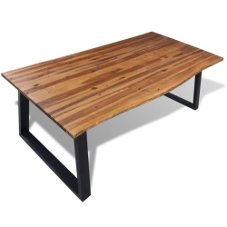 Table à manger Style Industriel en bois massif d'acacia  200 x 90cm {attributes} 2