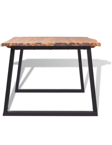 Table à manger Style Industriel en bois massif d'acacia  200 x 90cm {attributes}