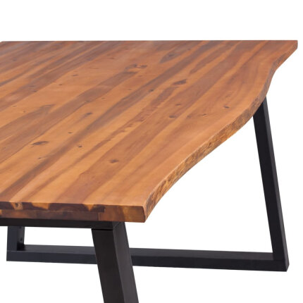 Table à manger Style Industriel en bois massif d'acacia  200 x 90cm {attributes}
