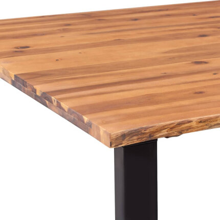 Table à manger Style Industriel en bois massif d'acacia  200 x 90cm {attributes}