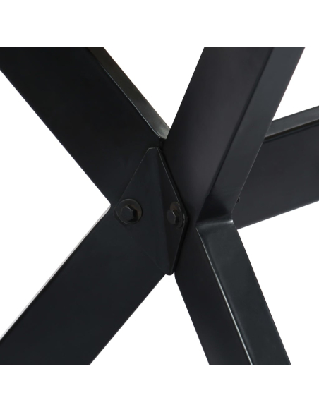 Table à manger Style Industriel en bois de manguier massif brut 140 x 70 x 75 cm {attributes}
